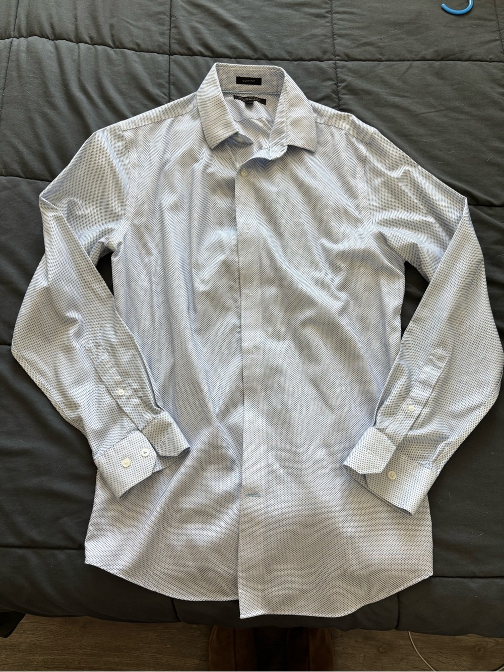 Banana Republic Light Blue Patterned Men's Dress Shirt